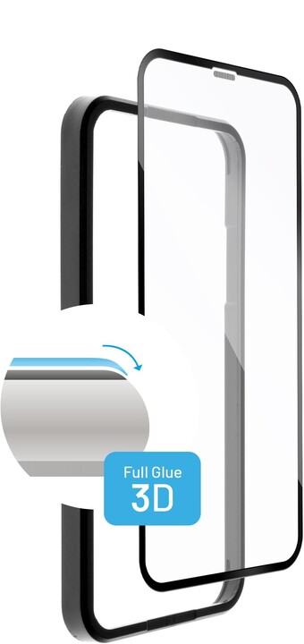 Xham mbrojtës FIXED 3D Full-Cover për Apple iPhone XR/11, i zi