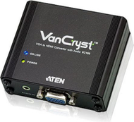 Konvertues VGA në HDMI Aten AT-VC180, me audio, i zi
