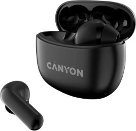 Kufje wireless Canyon TWS-5, Bluetooth, me kuti karikimi, të zeza