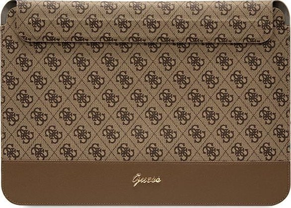 Futrollë laptopi Guess 13/14", PU, dizajn 4G, e zezë