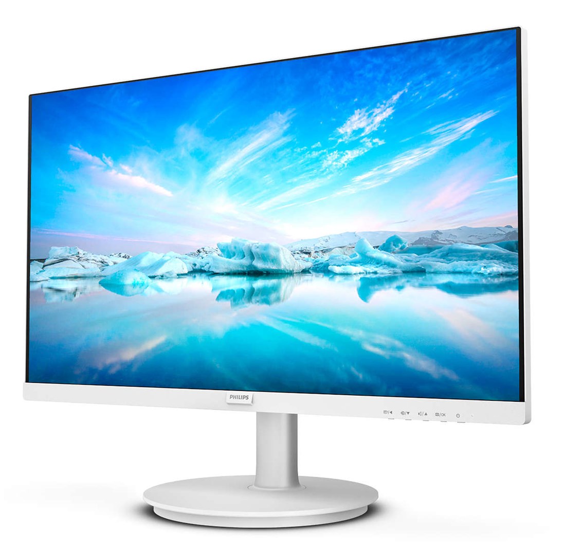 Monitor Philips V Line, 23.8", 1920 x 1080, 75 Hz, i bardhë