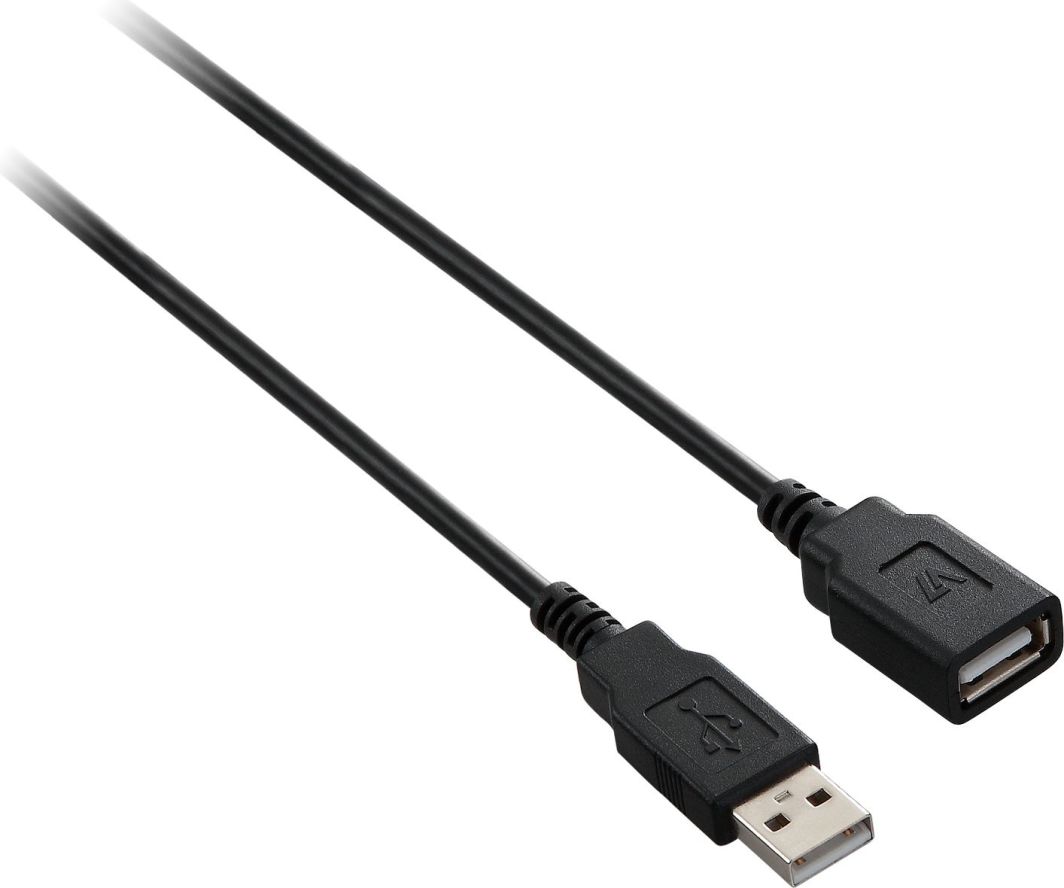 Kabllo USB V7 USB A/A, 3m, e zezë