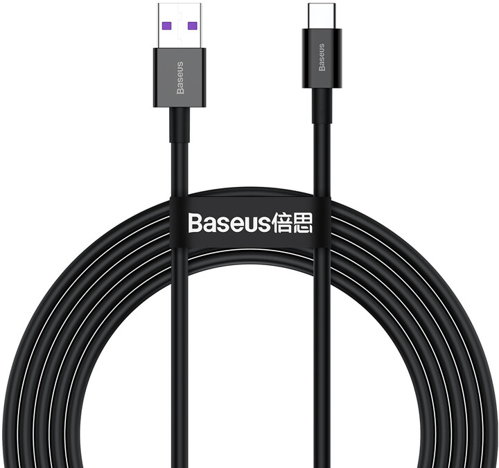 Kabllo BASEUS Superior Series USB-C - USB-C, 66W, 2m, e zezë
