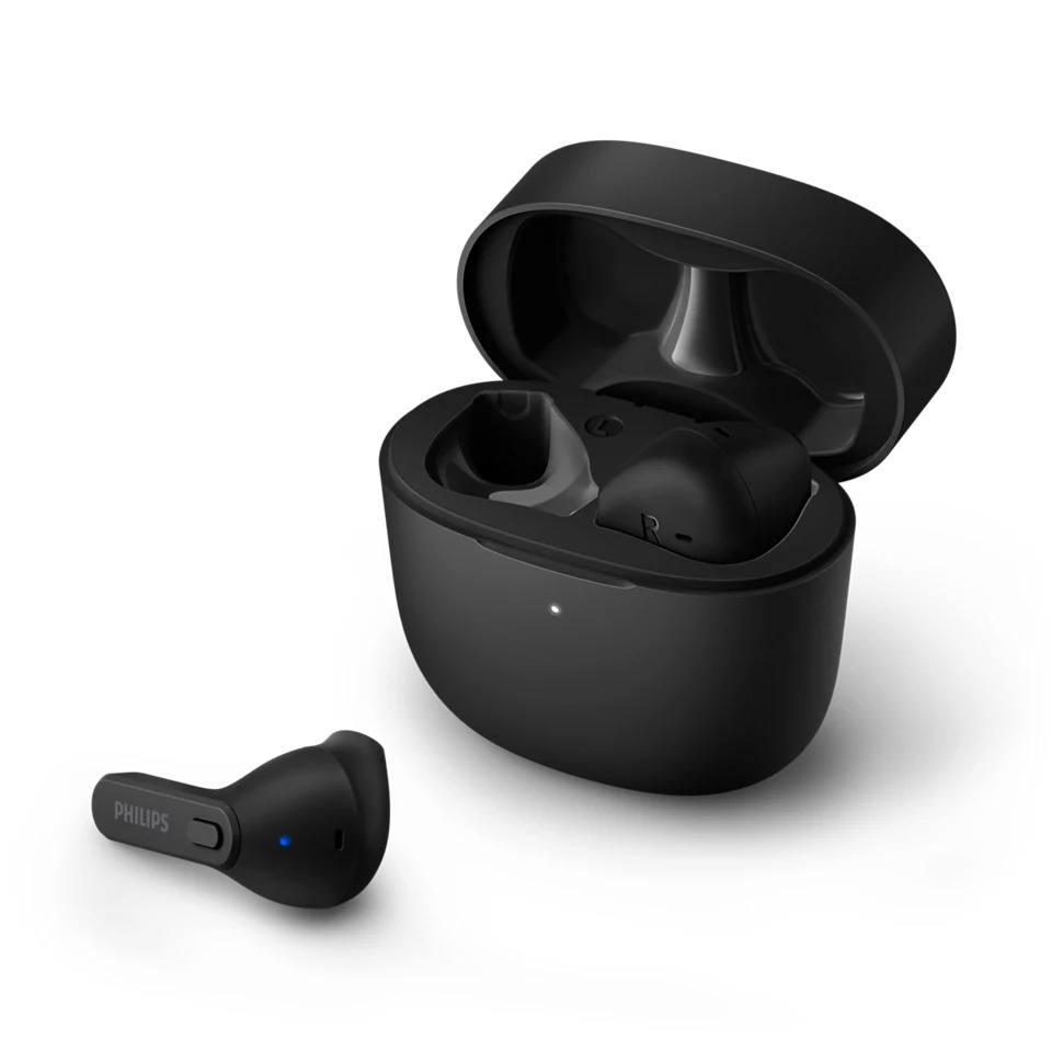 Dëgjuese Buds Philips TAT2236BK/00, wireless IPX4 Splash Mic, të zeza