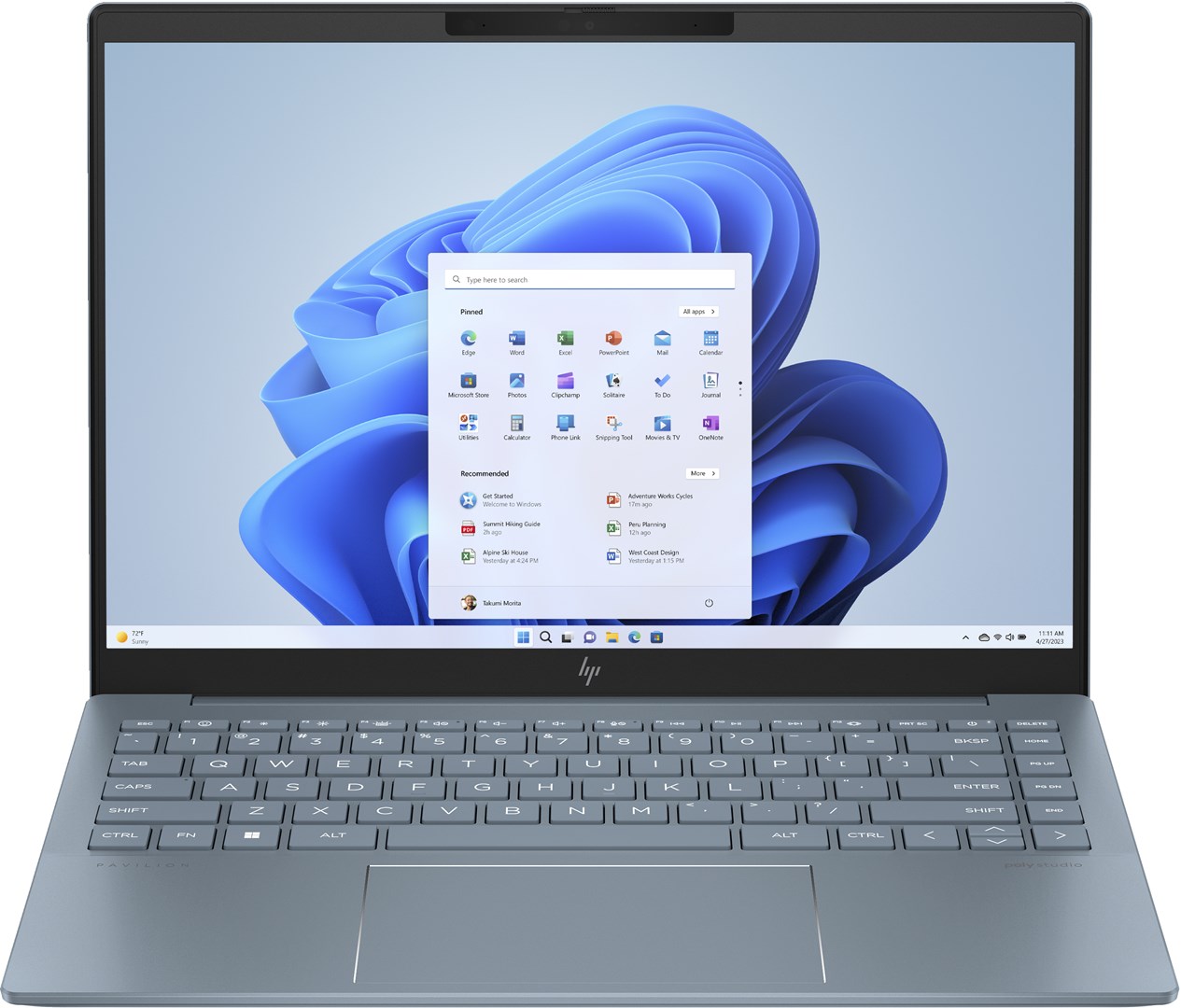 Laptop HP Pavilion Plus, 14", Intel 155H, 32 GB RAM, 1 TB SSD, i kaltër