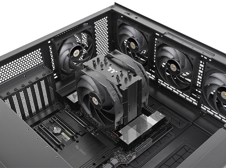 Ладилник за процесор Thermaltake WAir Dual Tower, за Intel и AMD, воздушен, црн