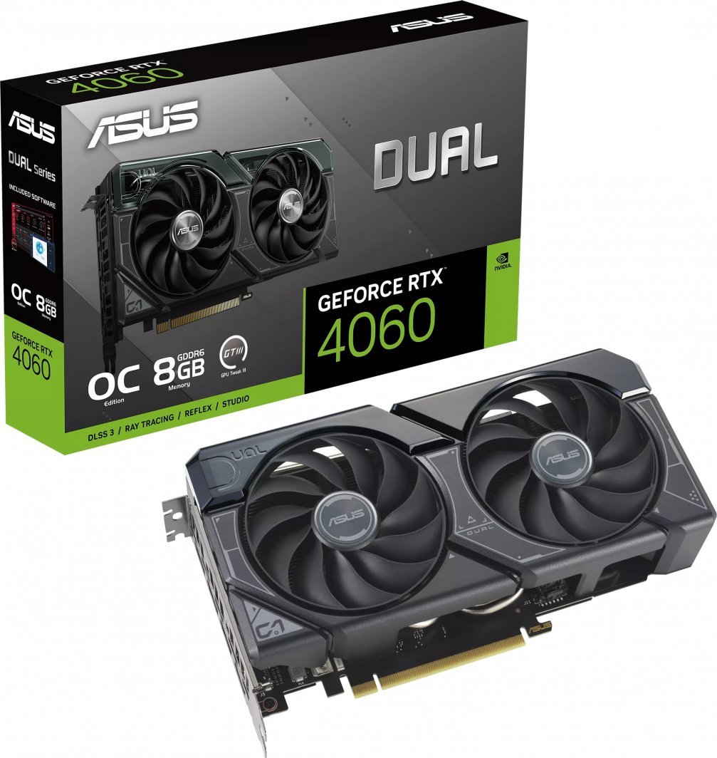 [OUTLET] Kartelë grafike Asus Dual GeForce RTX 4060 OC 8GB GDDR6 (DUAL-RTX4060-O8G)