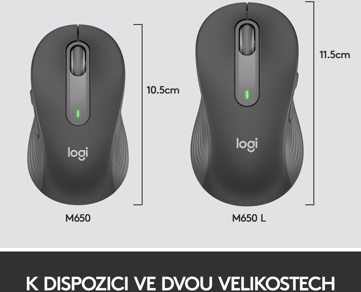 Глувче Logitech M650L, графит