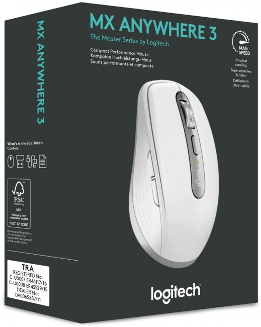 Maus Logitech MX Anywhere 3, i hirtë