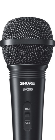 Mikrofon dinamik vokal Shure SV200, kardioid, me kabllo, i zi
