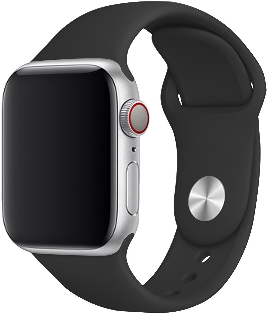 Rrip ore Eternico Essential për Apple Watch, 42mm 44mm 45mm, silikoni, madhësia M L, i zi