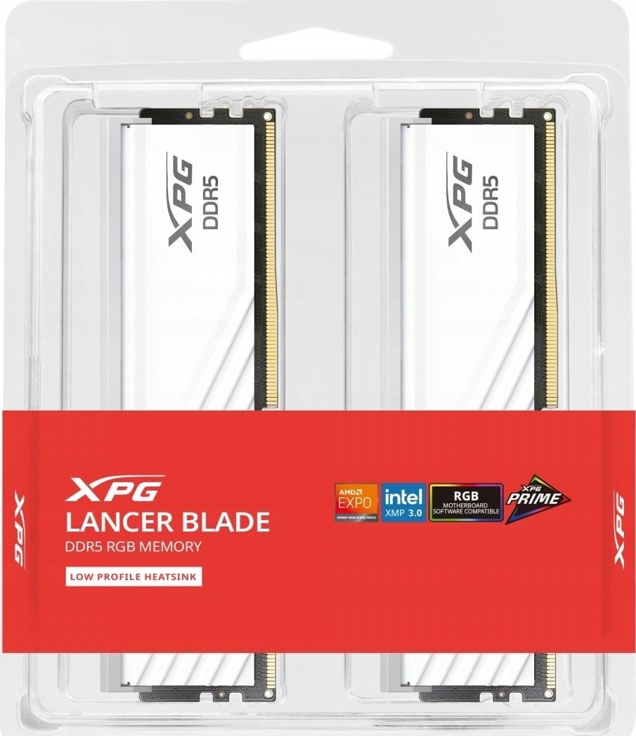 Memorie ADATA XPG Lancer Blade RGB, DDR5, 32 GB, 6000 MHz, CL30, AX5U6000C3016G-DTLABRWH