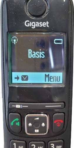 Telefon fiks pa tela Gigaset AS690A, sekretari telefonike, i zi