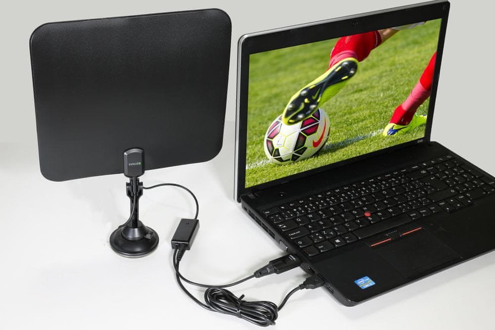 Antena e brendshme Evolveo Antenna Xany 2C LTE, filtër LTE, për TV digjital dhe analog, e zezë