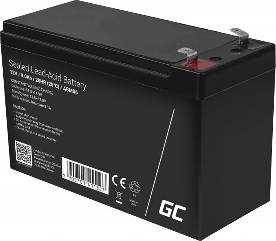 Батерија Green Cell AGM 12V 9Ah (AGM06)