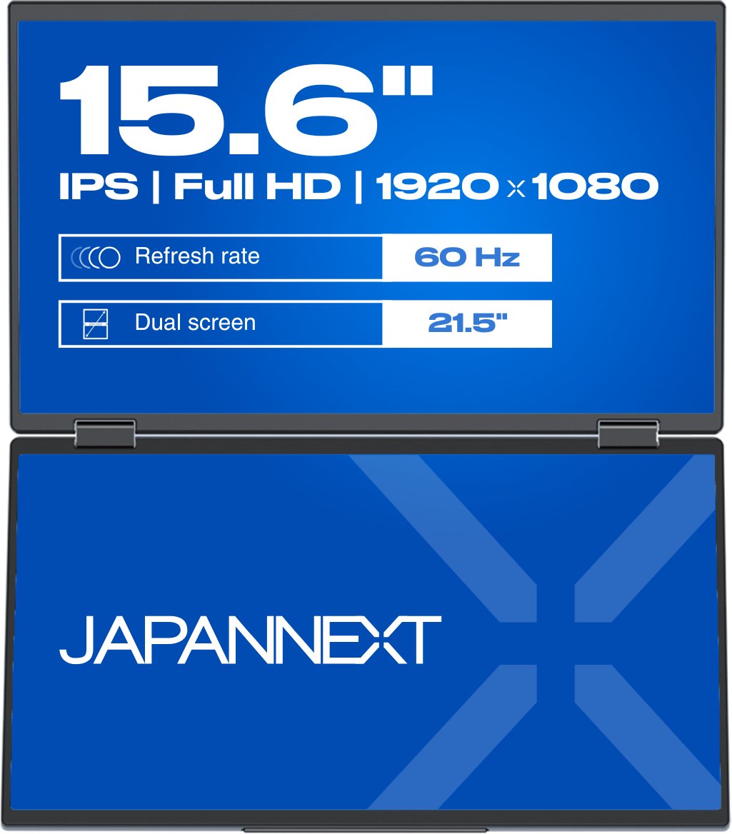 Monitor portativ JapanNext Dual, 15.6", FHD