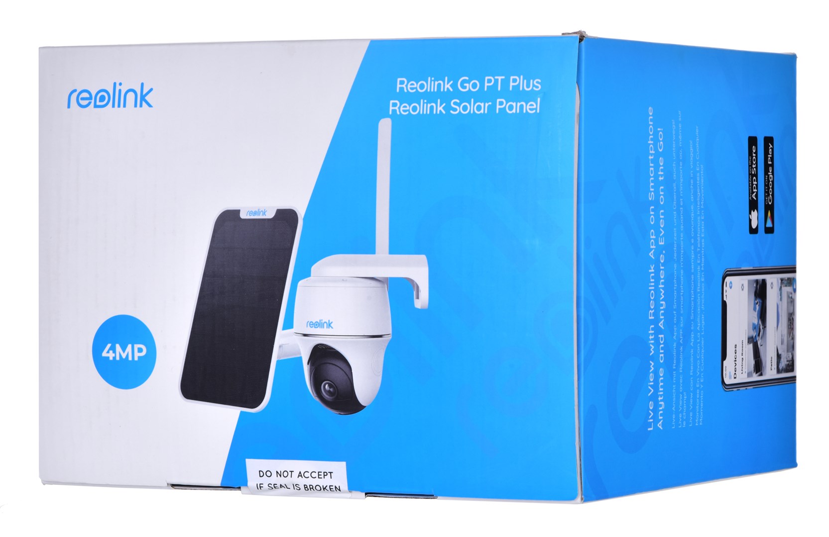 Kamerë IP Reolink GO PT Plus, 4MP, 4G LTE, bateri, e bardhë