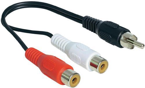 Kabllo audio DeLOCK 84493, RCA 2xRCA, 0.2 m, e zezë