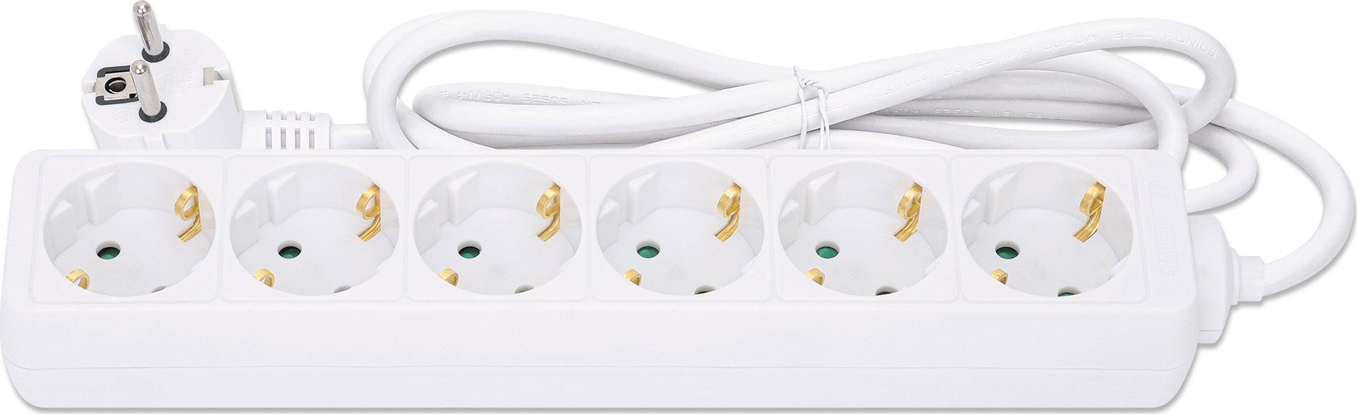 Zgjatues elektrik Manhattan, 6 dalje, kabllo 2m, i bardhë