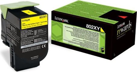 Toner Lexmark 80C2XY0, yellow, origjinal