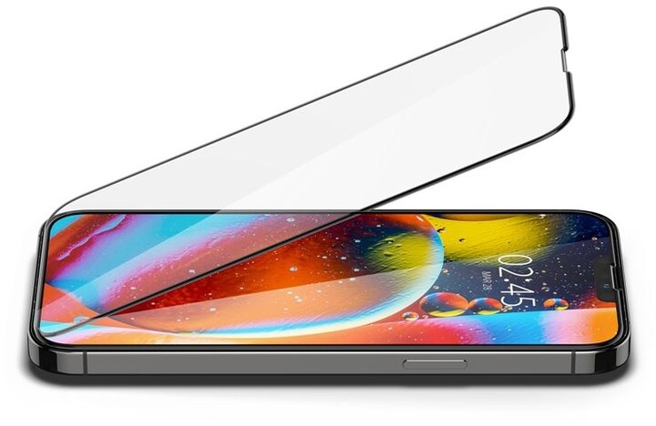 Xham mbrojtës Spigen tR Slim HD për Apple iPhone 13/13 Pro, me kornizë të zezë