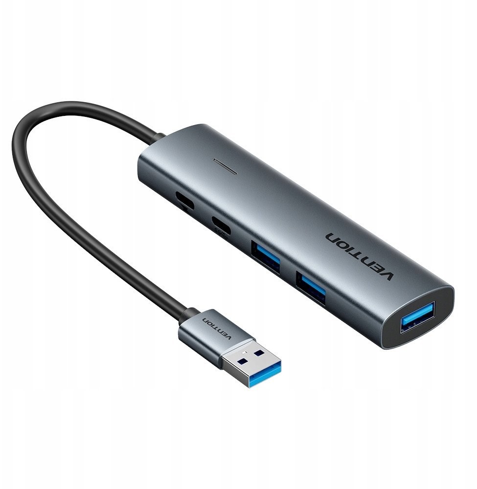 Hub USB Vention TGXHB, 5 në 1, USB 3.0, gri