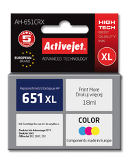 Ngjyrë për printer Activejet AH-651CRX (zëvendësim për HP 651 C2P11AE), 18 ml, e kaltër / vjollcë / e verdhë