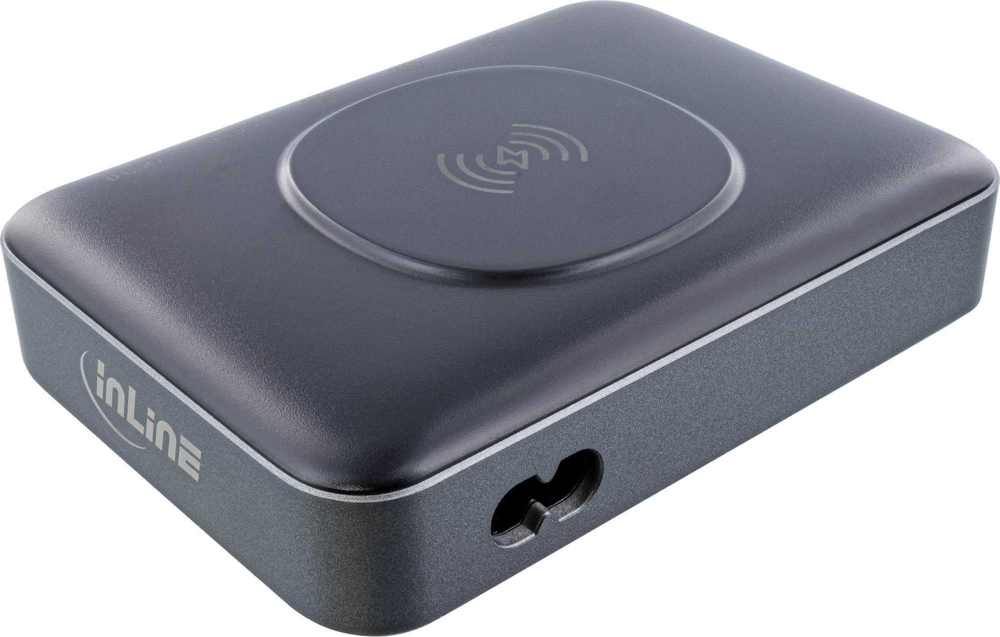 Stacion karikues InLine Qi Powerstation, 100W, 4x USB C 2x USB A, wireless 15W, i zi