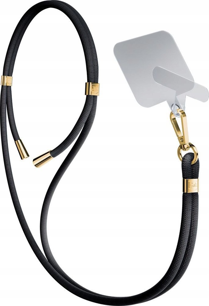 Shtrënguese telefoni 3MK EasyClip, najlon, me karabinë, e zezë gold