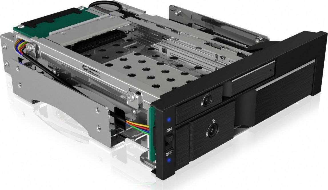 Bay disqesh Icy Box IB-173SSK, 2.5"/3.5" SATA SAS, 5.25", i zi