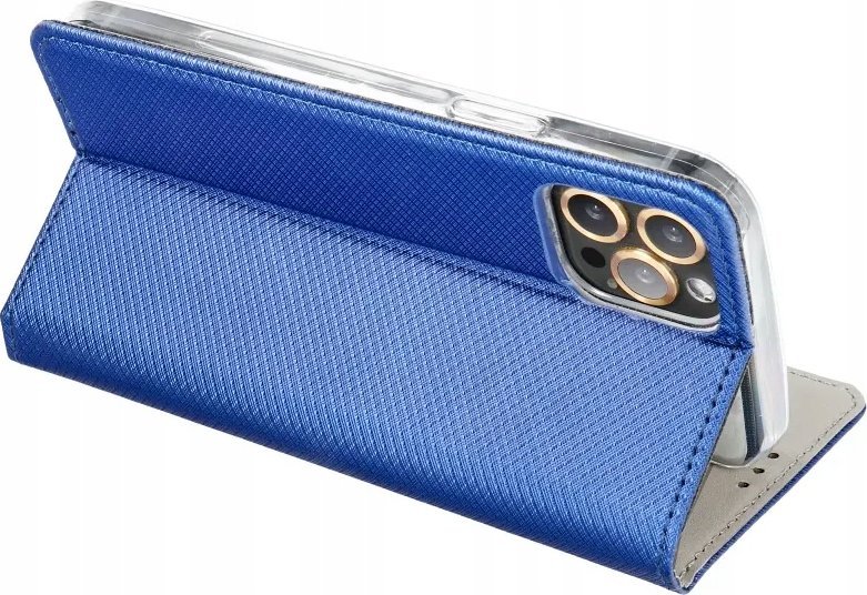 Kapak libër për telefon Oppo A18 A38, smart case, navy blue