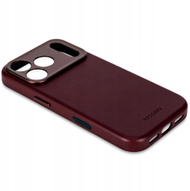 Mbulesë telefoni Decoded Leather Backcover, për iPhone 17 Pro, me MagSafe, e kuqe dark ruby