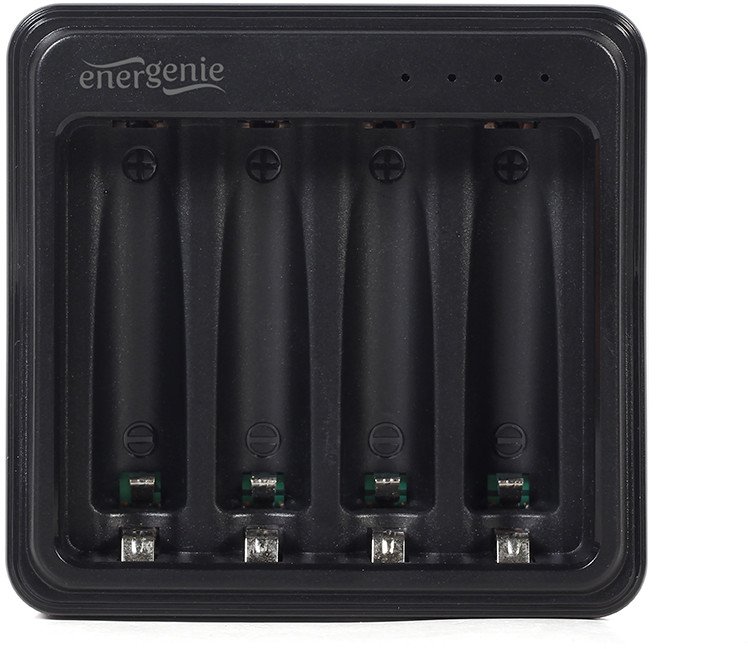Karikues baterish Energenie USB Battery Charger, për AA dhe AAA, 4 slote, i zi