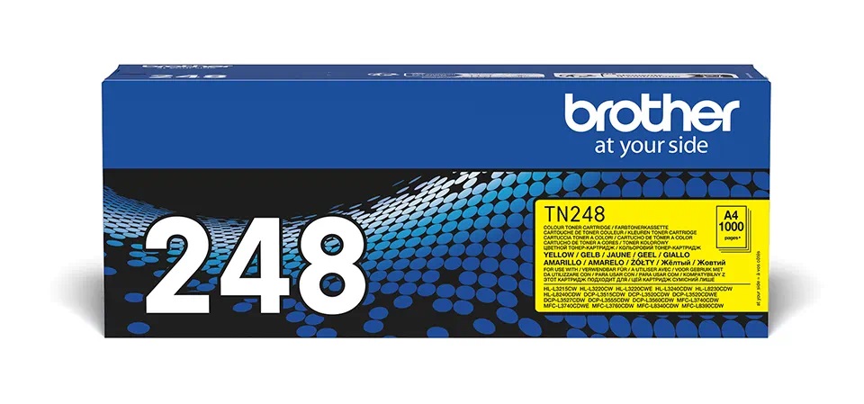 Toner për printer Brother TN-TN248, 1000 faqe, i verdhë