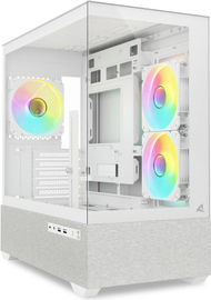 Kase PC Sharkoon MK7 ARGB, mid tower, xham i temperuar, e bardhë