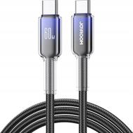 Kabllo USB C Joyroom S A42 Crystal Clear, 60W, 1.2m, e zezë