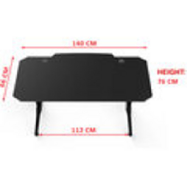 [OUTLET] Tavolinë Ultradesk Frag, e zezë / hirtë