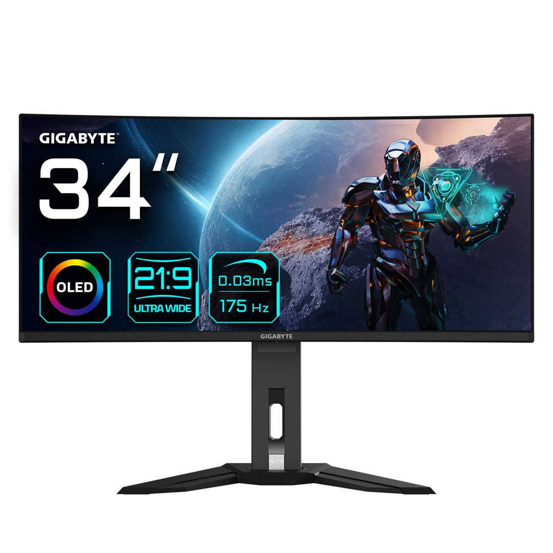 Monitor GIGABYTE MO34WQC, 34", WQHD OLED, 175 Hz, i zi