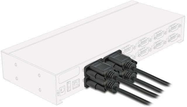 Kabllo seriale DELOCK D-Sub9 F/F, 5m, strehë e hollë, gri