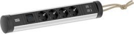 Shirit rryme Bachmann CYCLE Loop 707.002, 4x CEE 7/3, USB A/C 22W, 2.5m, i zi