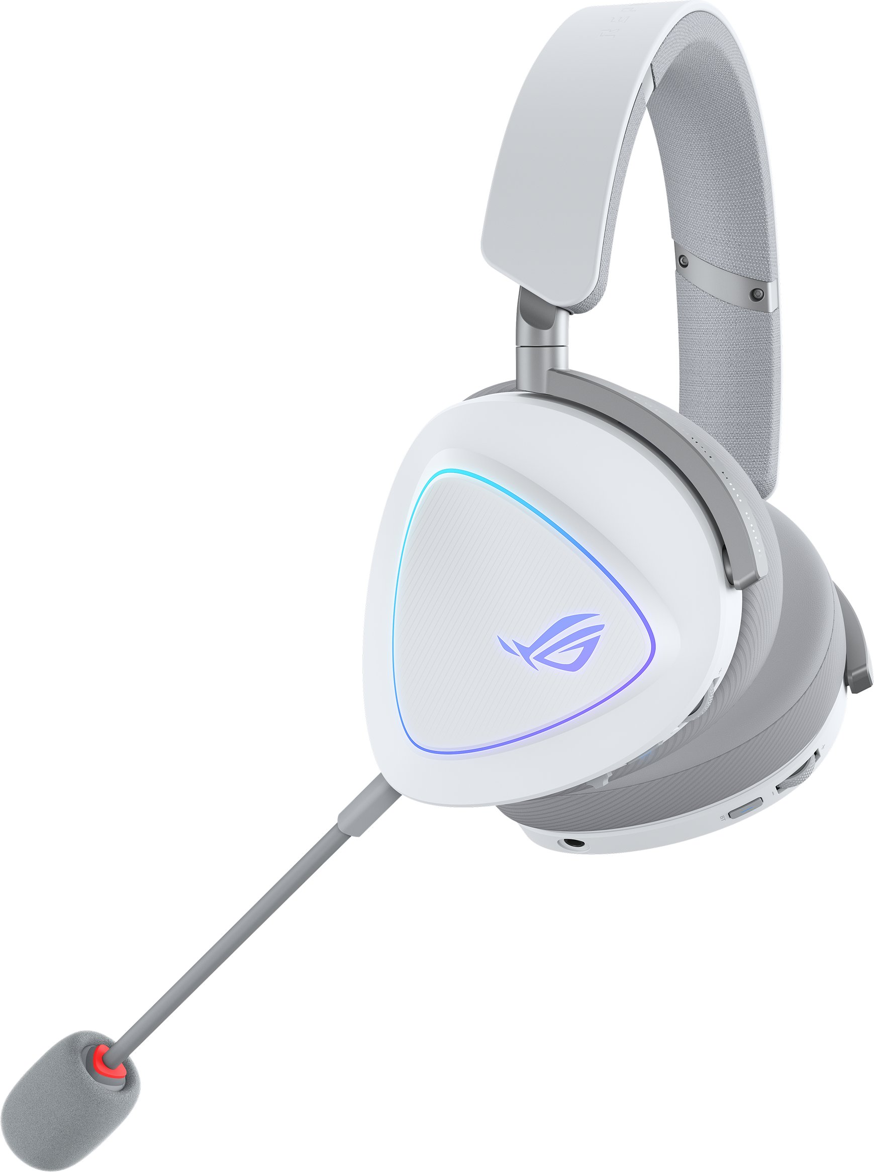 Kufje gaming ASUS ROG Delta II, tri-mode, USB C Bluetooth, të bardha