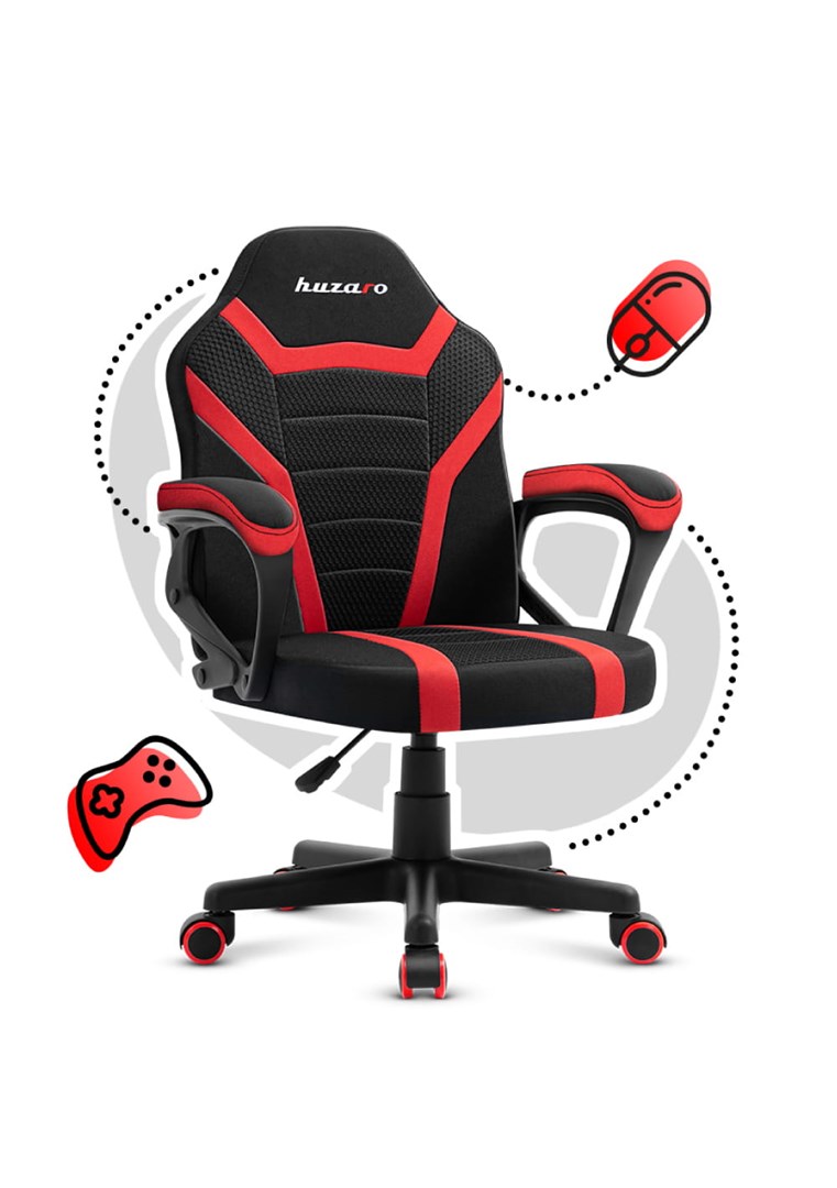 Karrige lojërash për fëmijë Huzaro Ranger 1.0, Mesh, e kuqe 3