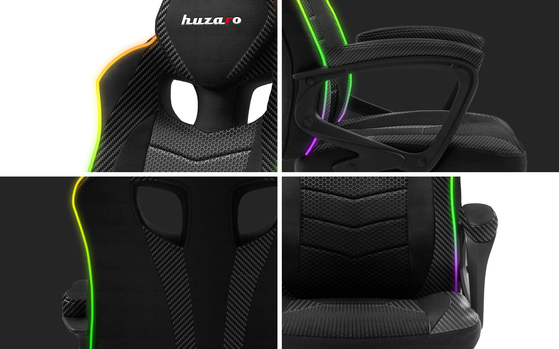 Karrige gaming Huzaro HZ-FORCE 2.5, RGB, e zezë