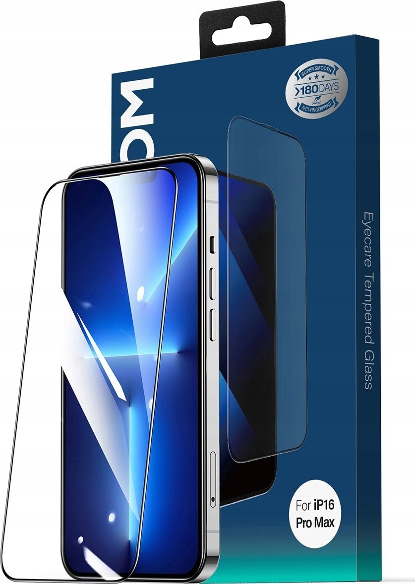 Mbrojtëse ekrani Joyroom JR-MLG0286, xham i fortë 0.33mm, për iPhone 15 Plus dhe 16 Plus, me skaje të zeza