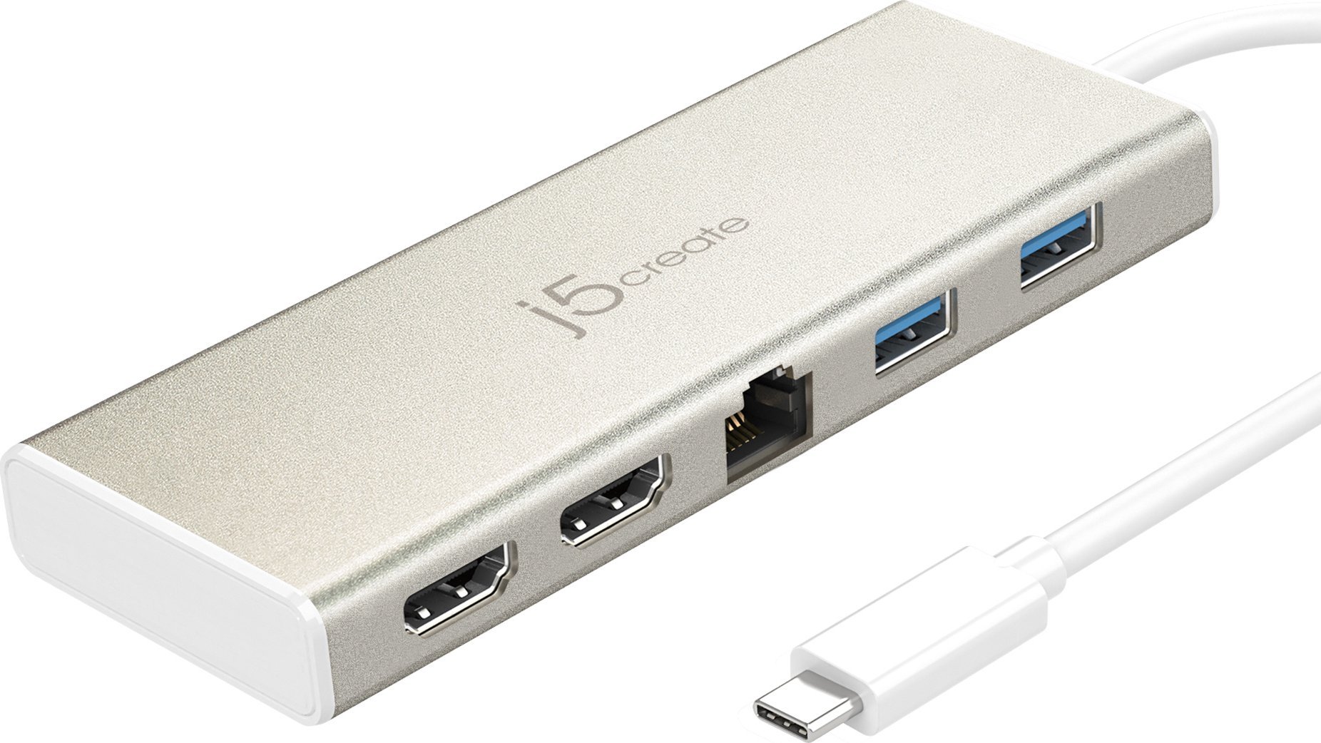 Мини док USB C Ј5креате JCD381 N, Двоен HDMI, Етернет, USB 3.1, сива