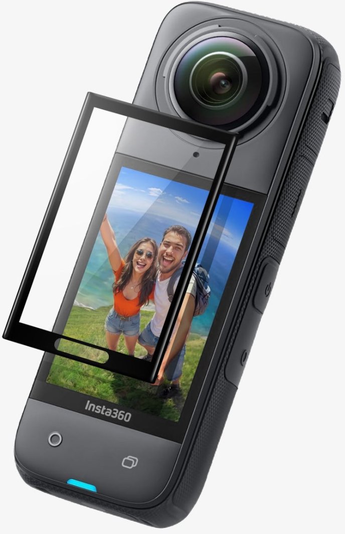Mbrojtësi i ekranit Spigen Glas.tR SLIM S2P për Insta360 X4, qelq i fortësuar, 2 copë, i zi