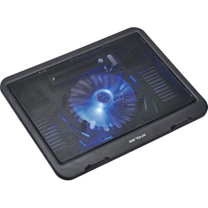 Ftohës laptopi Serioux NCPN19, 10-15.6", 1 ventilator, USB, i zi