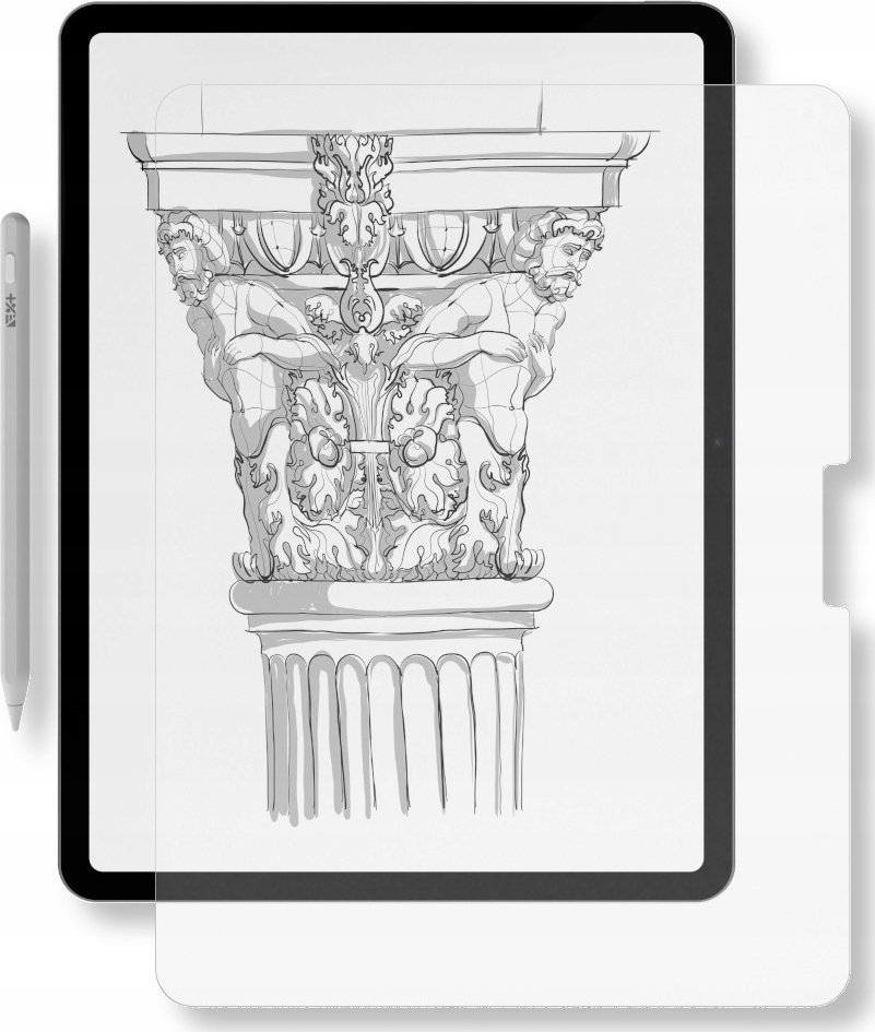 Mbrojtëse ekrani NEXT ONE Paper Texture Scribble, për iPad Air 13" M2, mat, transparente