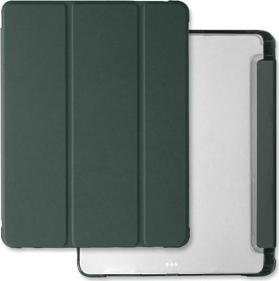 Mbulesë tableti Mercury Clear Back Cover iPad Pro 11 2024, bookcase, me mbajtëse për Apple Pencil, jeshile e errët