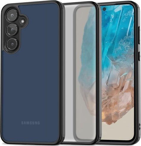 Mbulesë telefoni Tech-Protect Magmat, për Samsung Galaxy M35 5G, mat transparente, e zezë